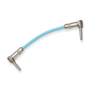 Blue Suede Oval Short Instrument Cable