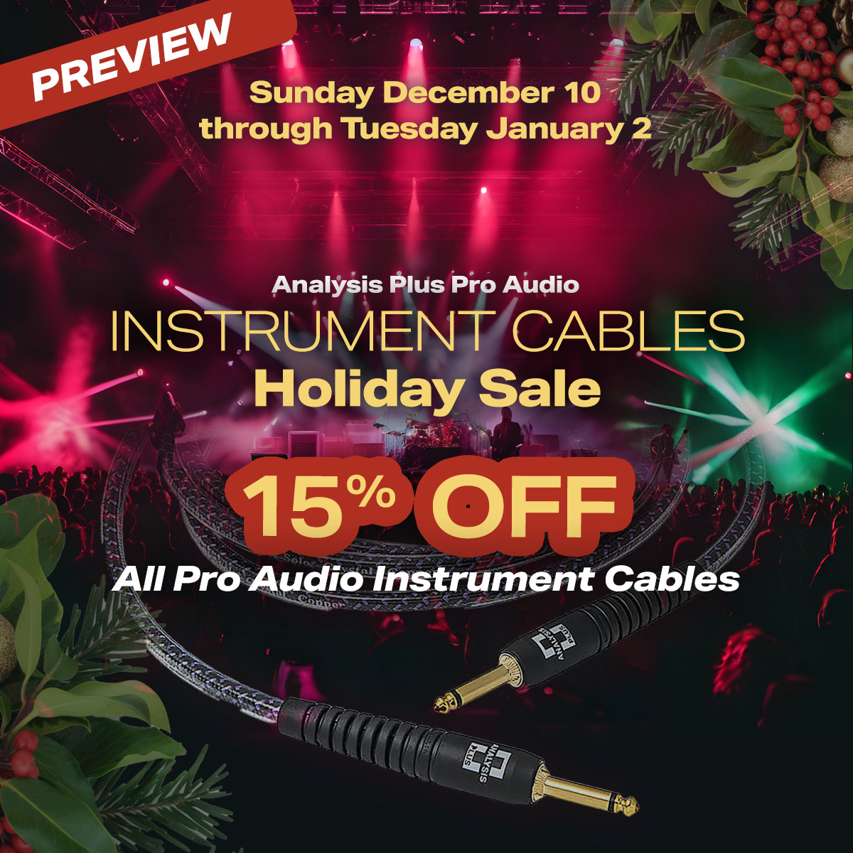 Instrument Cables Holiday Sale