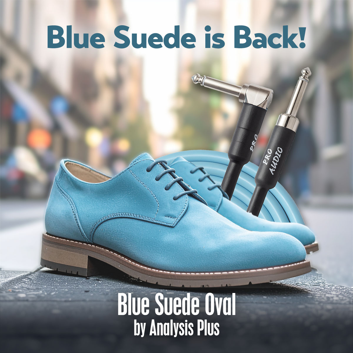 Blue Suede Oval Cables