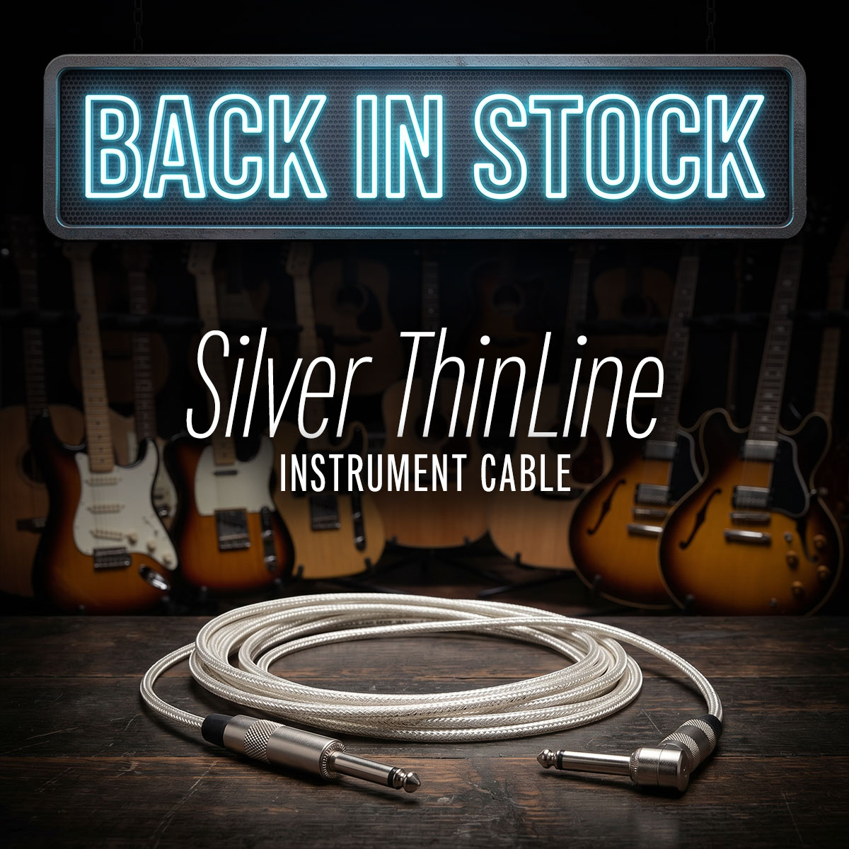 Silver ThinLine Instrument Cable