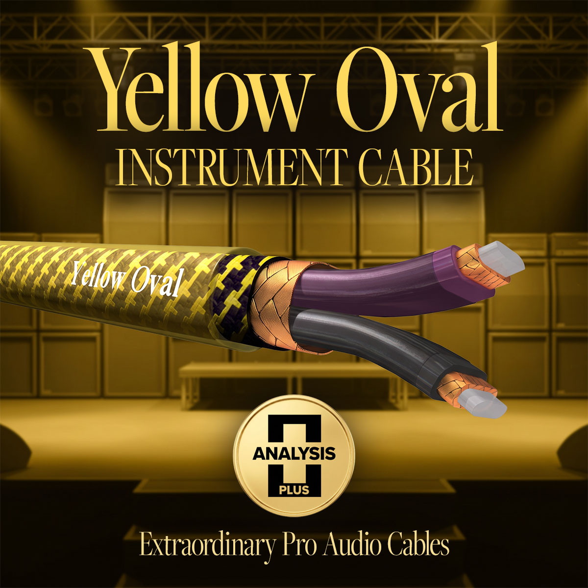 Yellow Oval Instrument Cable